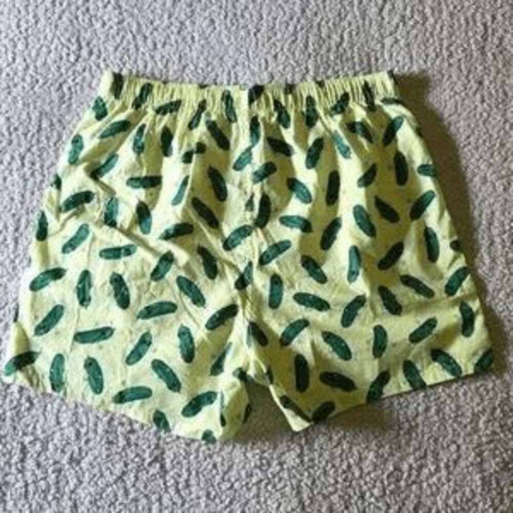 NWT Old Navy Soft-Washed 100% Cotton Comfort Waistband Boxer Shorts In A Pickle